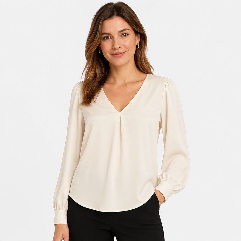 Mara Bluse mit V-Ausschnitt